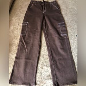 Hollister Ultra High-Rise Dad Jean Vintage Stretch Brown Denim Women’s 8 28x31